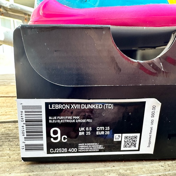 LEBRIN XVII DUNKED (TD) size 9C - Picture 1 of 8